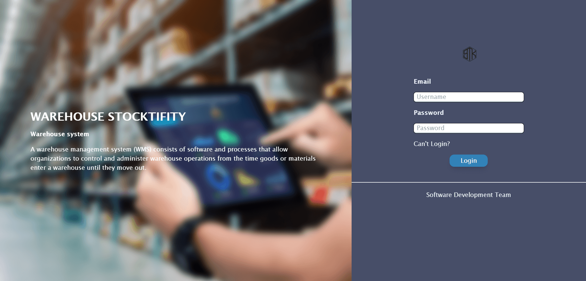 Warehouse Management System (Stocktifity)